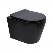 Унітаз підвісний Qtap Scorpio Ultra Quiet безобідковий з сидінням Soft-close MATT BLACK QT14332380AMB Унітаз підвісний Qtap Scorpio Ultra Quiet безобідковий з сидінням Soft-close MATT BLACK QT14332380AMB